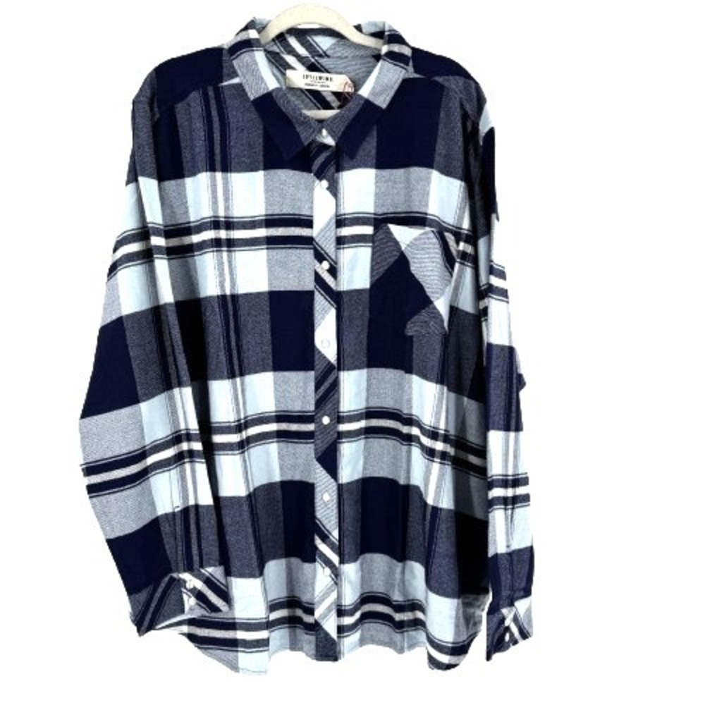 NEW Idyllwind Western Pearl Snap Flannel Shirt Women's XXXL Blue Landman Cowgirl - Picture 7 of 9
